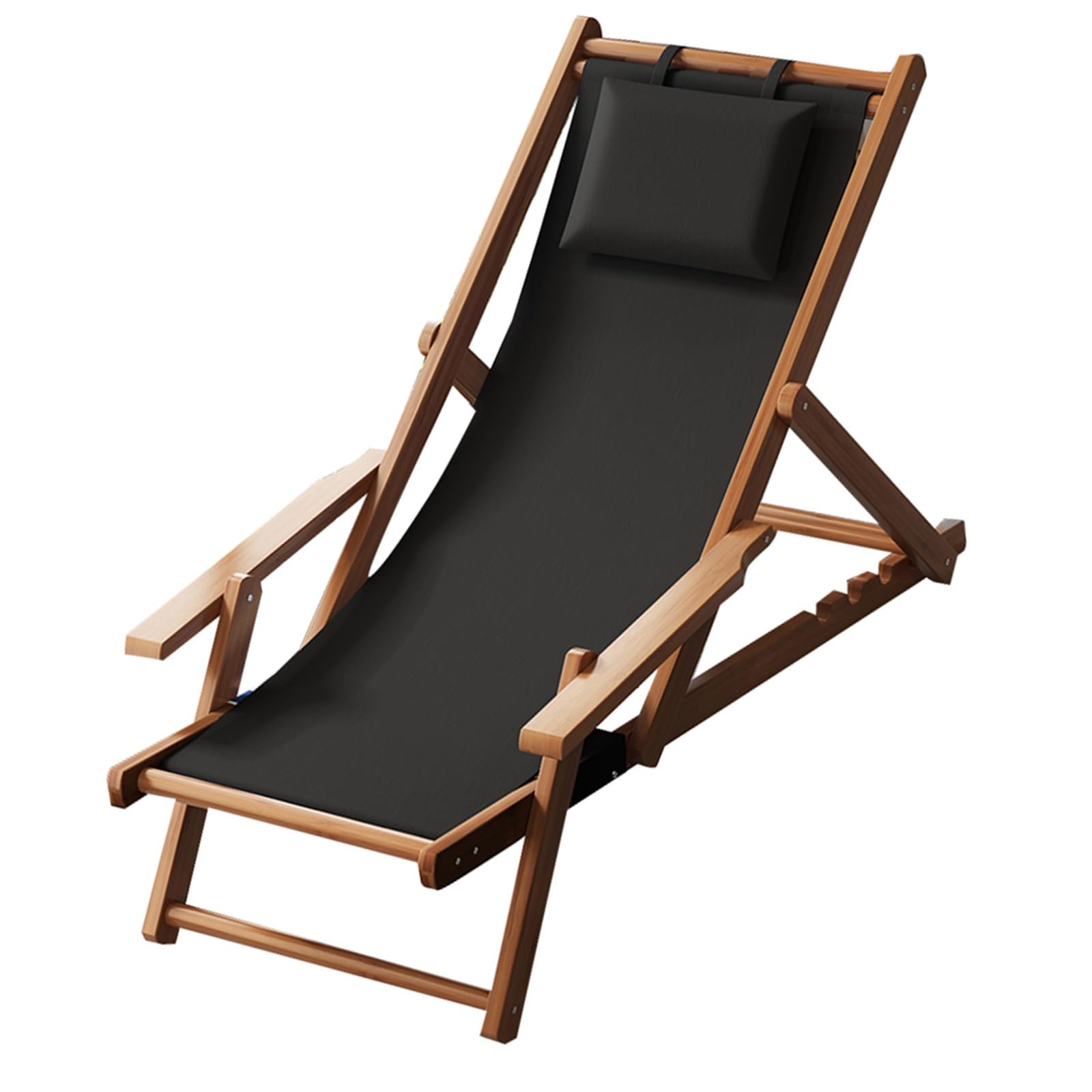 Chaise longue pliante avec structure stable en tissu Oxford