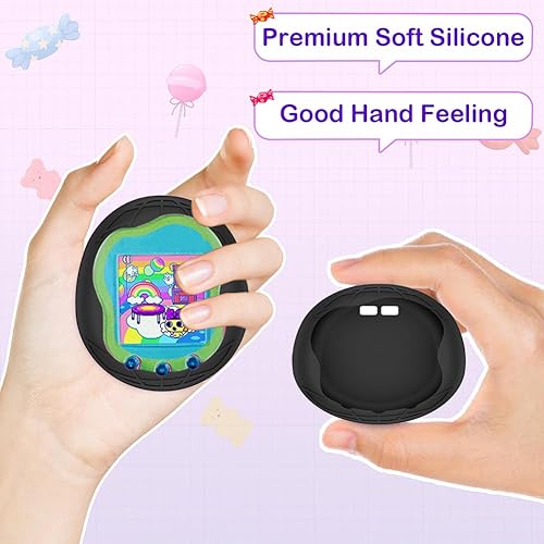 Miniatura 4 de AZURAOKEY Funda de silicona de repuesto compatible con Tamagotchi Uni, funda suave anticaída para Tamagotchi Uni, accesorios con cordón para el dedo