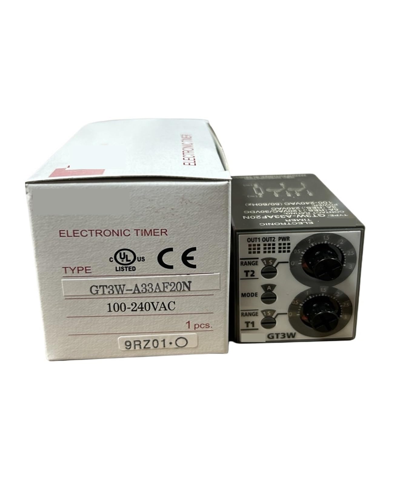 Relè temporizzatore elettronico con Doppia manopola di impostazione Tipo GT3W-A33AF20N
