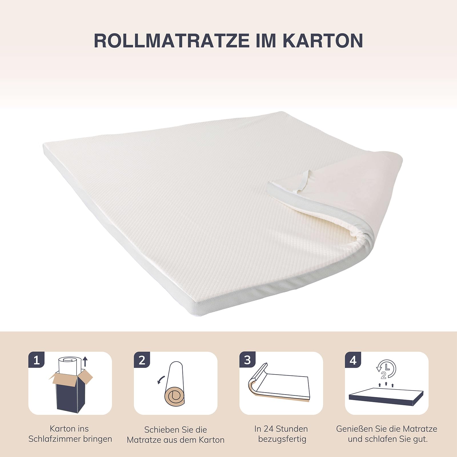 EGOHOME Topper 180x200cm, 5cm Höhe Matratzentopper aus Memory-Schaum
