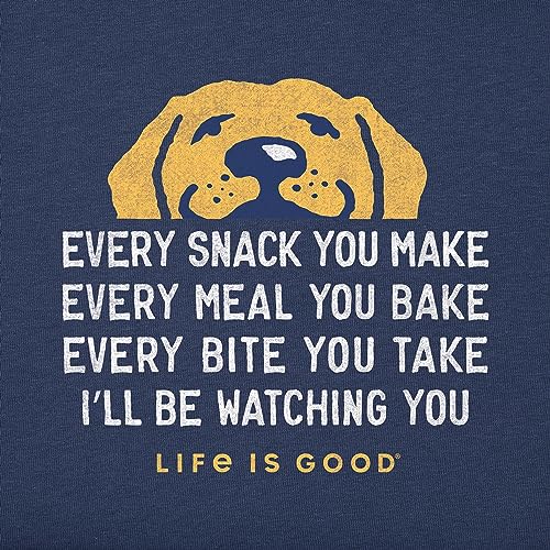 Life is Good. Mens Crusher Tee I'll Be Watching You, Darkest Blue2