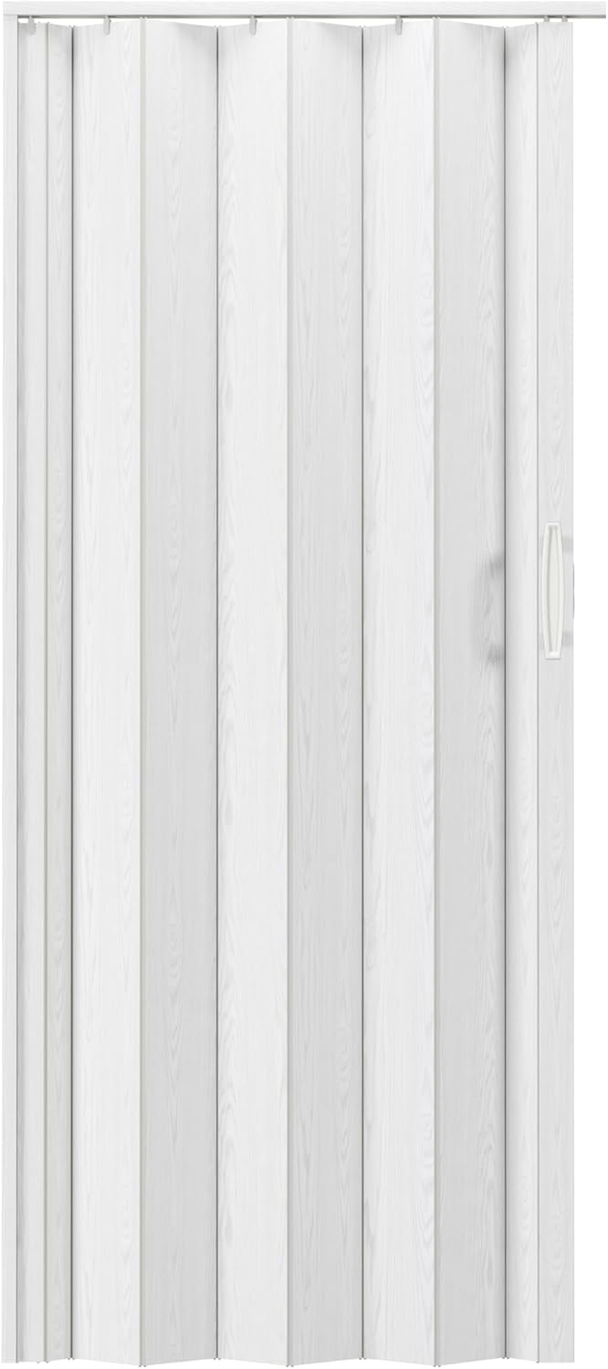 Studio Series 32" W PVC Foldable Accordion Doors, White White Oak 32