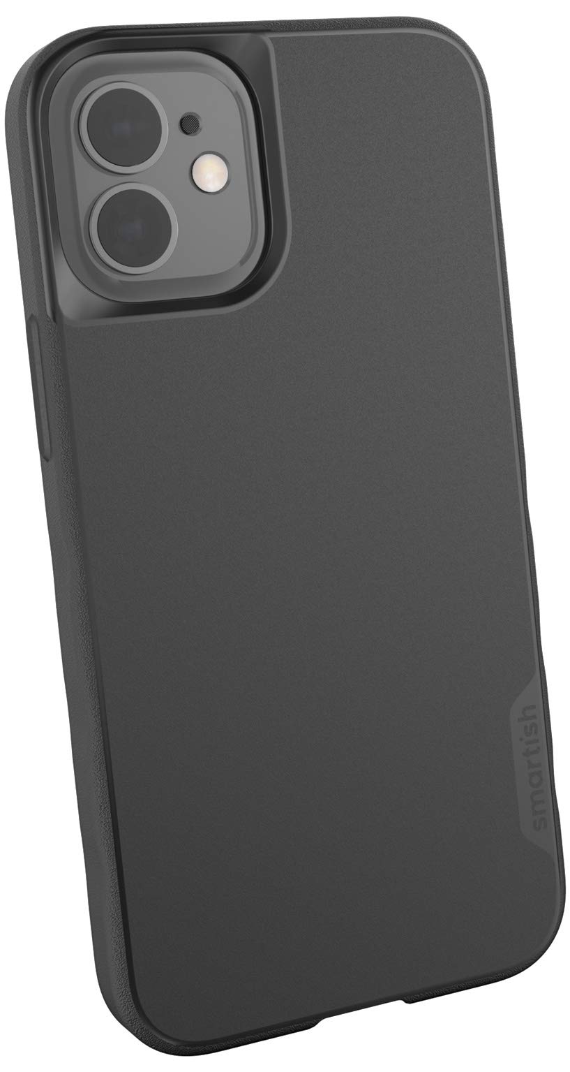 SmartishApple iPhone 12 Mini (5,4") Slim Case - Kung Fu Grip [Lightweight + Protective] Thin Cover (Silk) - Black Tie Affair