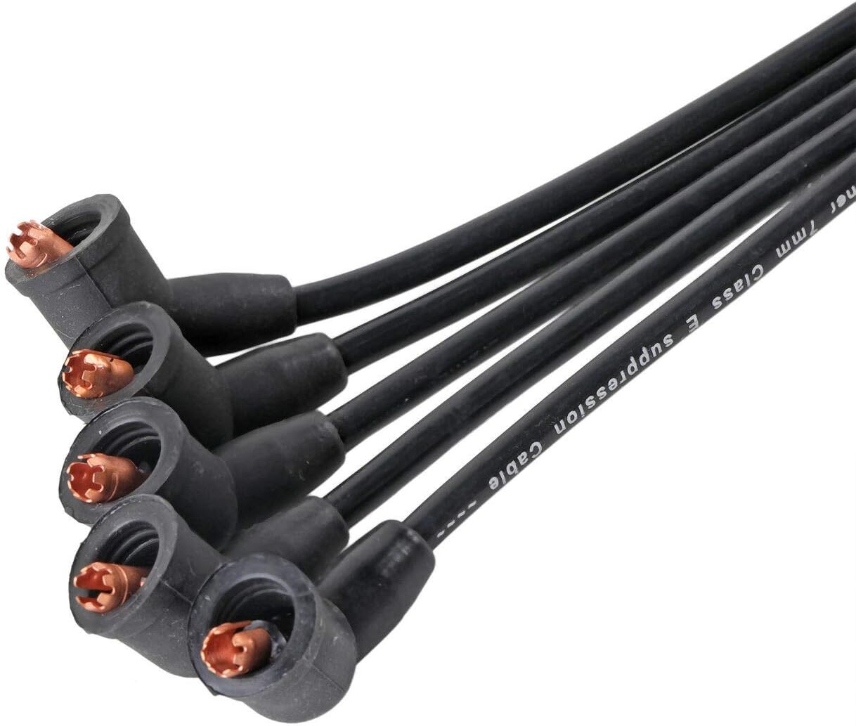 Ignition Spark Plug Wires 7mm 5PC Set for 1991-1999 Nissan Sentra for 1995-1998 200SX for 1991-1993 NX L4 1.6L
