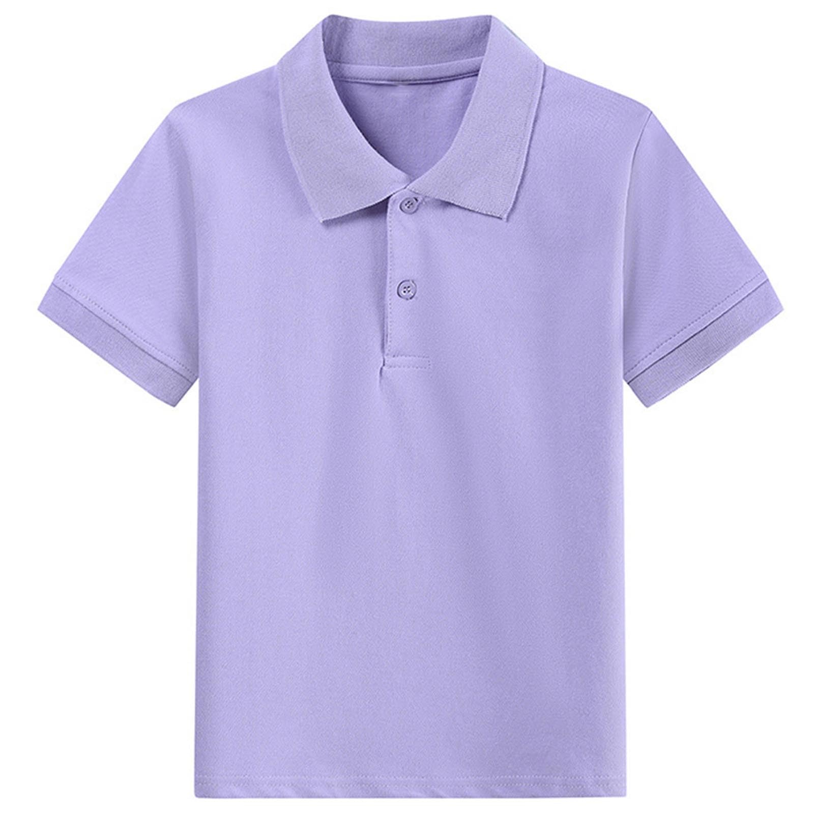 2025 Camiseta Niños Niñas Polos Manga Corta con Cuello Solapa Casual Top Deportivos Adolescente Color Sólido Casual Cómodas Camisetas de Algodón Holgadas Ligeras Ropa Niños 2-15 Años