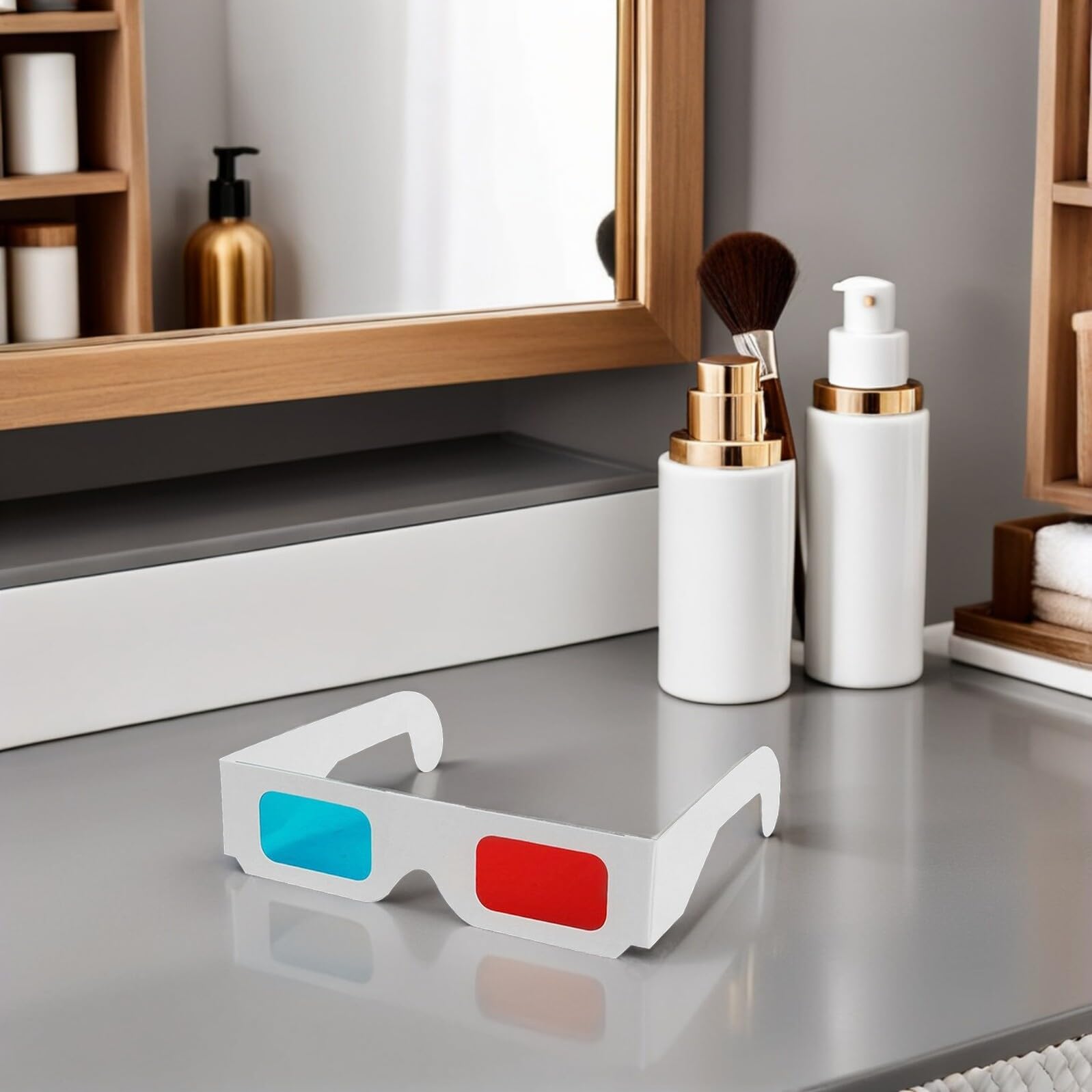 SHINEOFI 70pezzi Occhiali Anaglifici di Carta Occhiali Rossi e Blu per Film e Proiettori per Intrattenimento Domestico e Attività Scolastiche