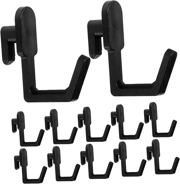 Ganchos para Panel Perforado - 30 Piezas Negros Organizadores Multiusos