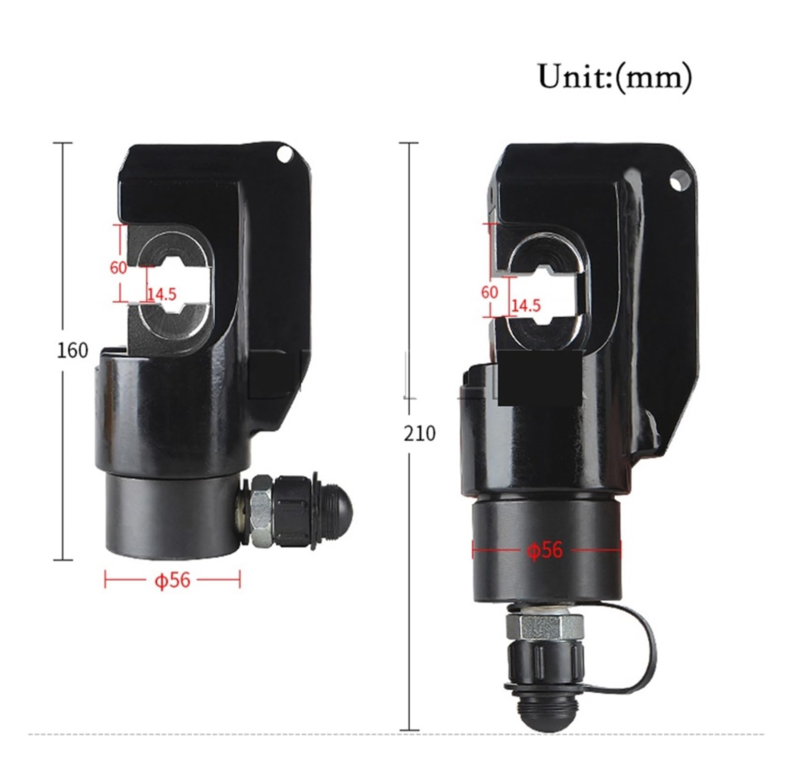 Máquina prensadora de mangueras hidráulicas, herienta de prensado de Abrazadera de cuña hidráulica portátil, alicates de prensado de terminales de Cable hidráulico,Material Fuerte