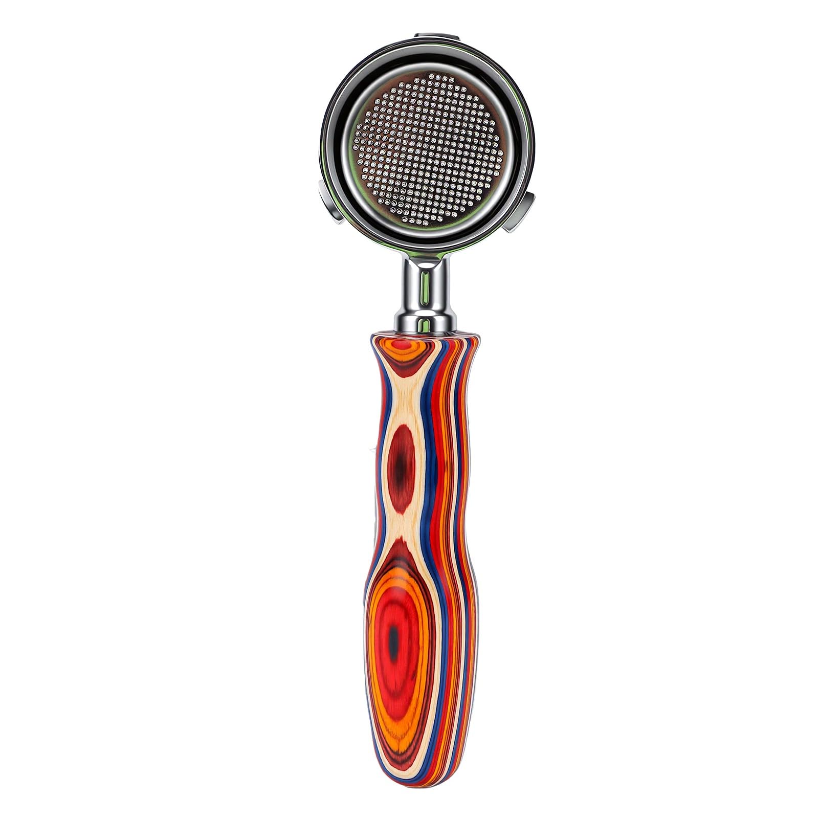 SUNGOOYUE Portafiltro Sin Fondo de 51mm, 3 Orejas, de Madera, Acero