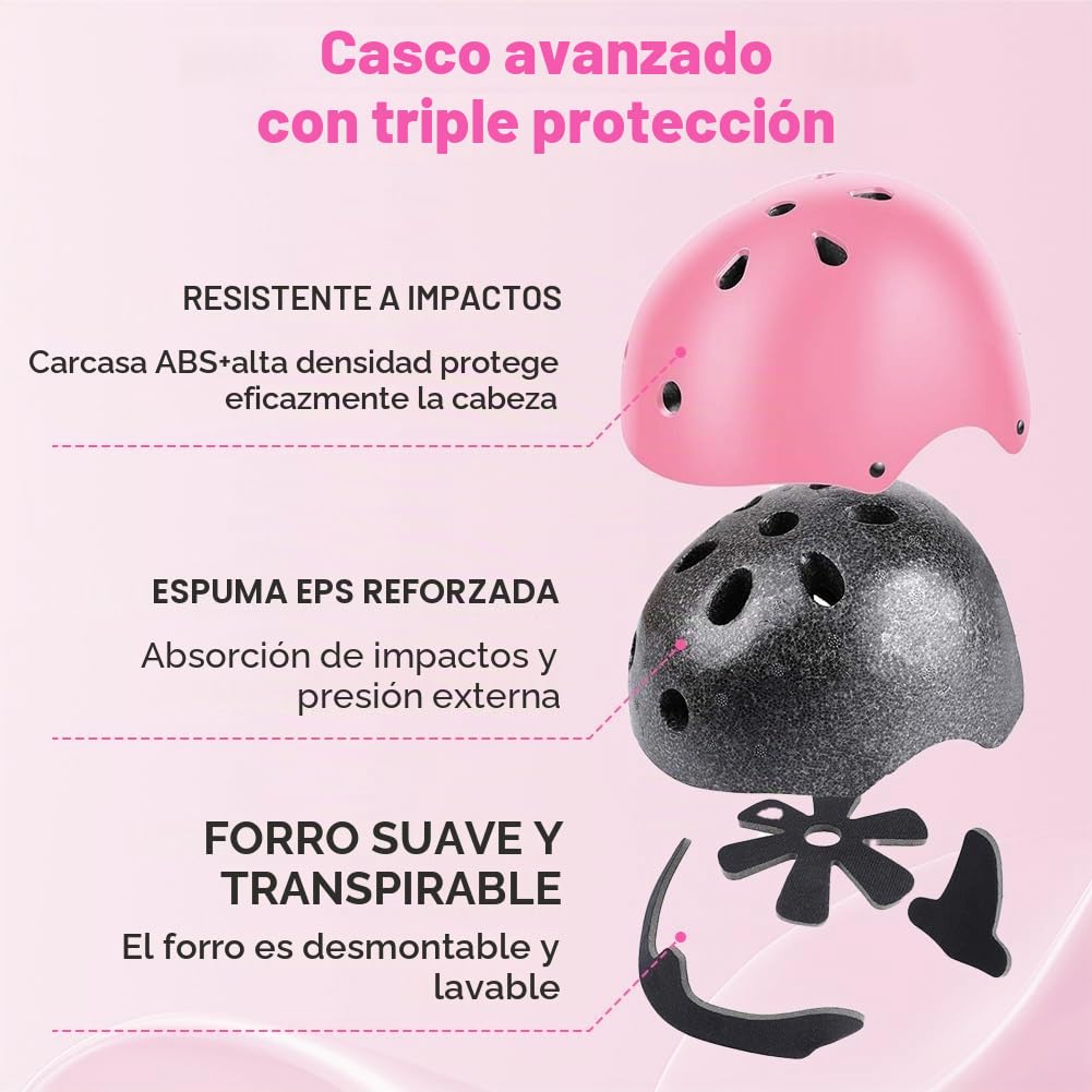 Flintronic Casco Bicicleta Niños Ajustable 2-13 Años Casco Scooter Deportes Aire Libre