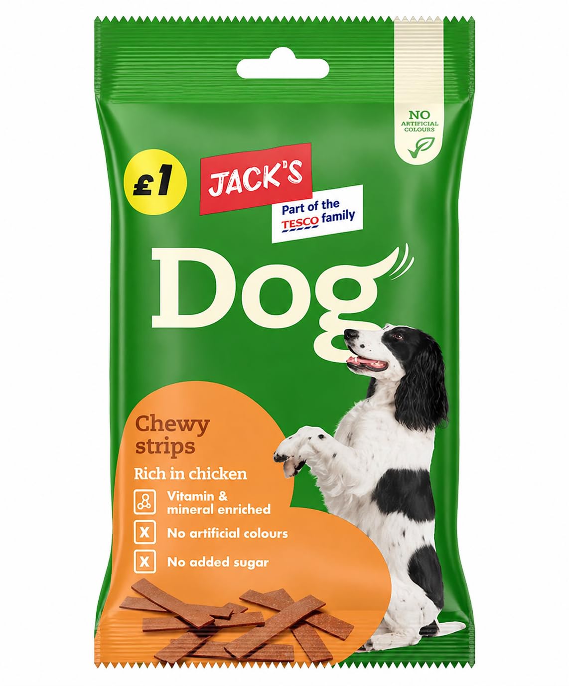 Jack's Dog Treats natural Chicken Strips(150g x15) - Delicious Chicken-Rich Chew Low Fat dog Treats bulk, Small, Medium & Large Snack Bulk for Puppy- Made with 100% Natural Chicken Breast Meat