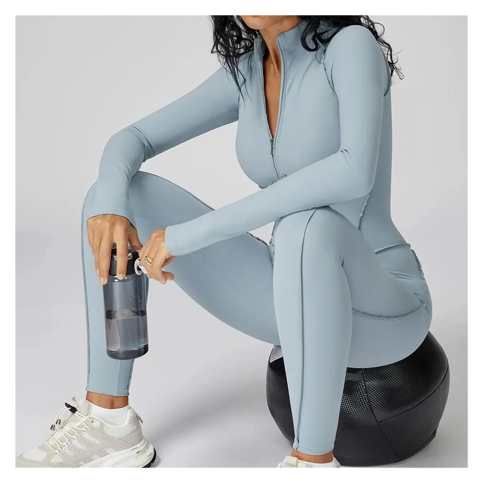 Mono de entrenamiento for gimnasio, conjunto yoga, ropa deportiva ajustada for mujer, push up, mangas largas, monos fitness for Para Fitness