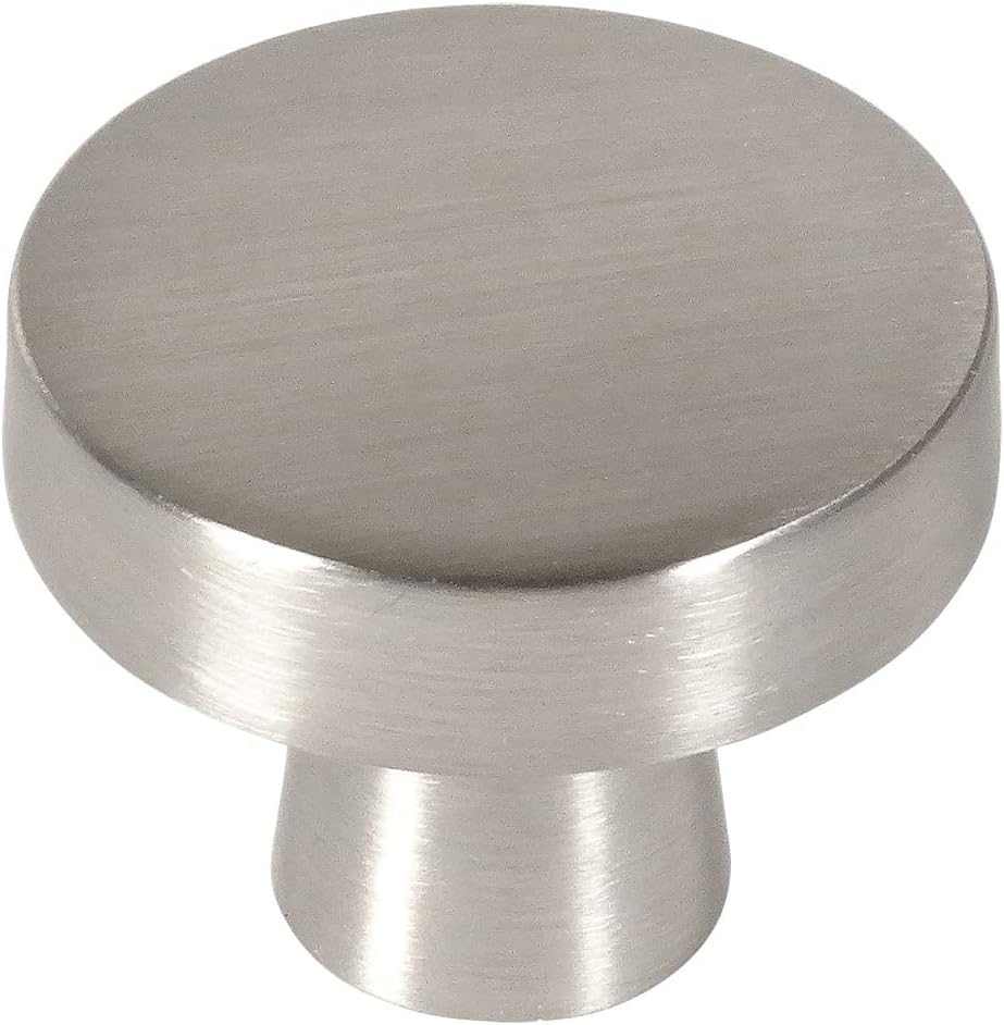 Cosmas 5 Pack 5234SN Satin Nickel Contemporary Round Cabinet Knob Diameter 1-1/4