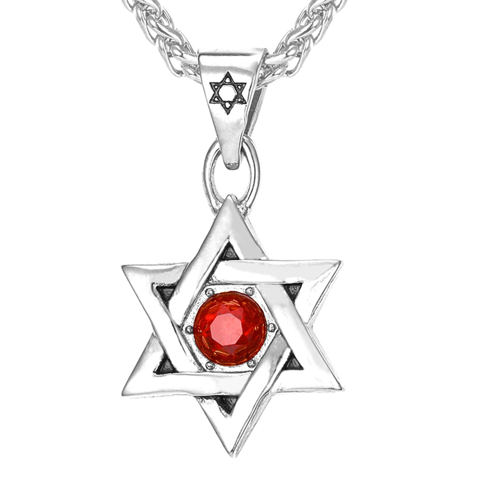 Cy Trendy Stainless Steel Star Of David Ring For Men - Jewish Religious Symbol Ring, Sizes 7-10, 20mm Wide - View #10