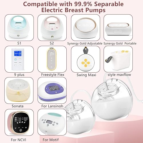 Miniatura 2 de CaraCups - Juego de 2 unidades de colección de leche portátil y 10 piezas de insertos de brida de 1315171921 x 2 piezas para Spectra S1 S2 9 Plus y