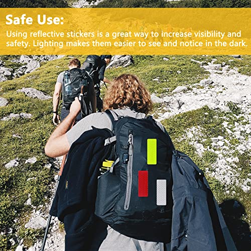 Pusnmi Reflective Stickers, Safety Highly Reflective Tape 30Pcs High Visibility Reflective Stickers Tape Waterproof Warning Safety Bicycle Reflectors Tape For Car Motorcycle Bike Helmet Stickers #TOP4