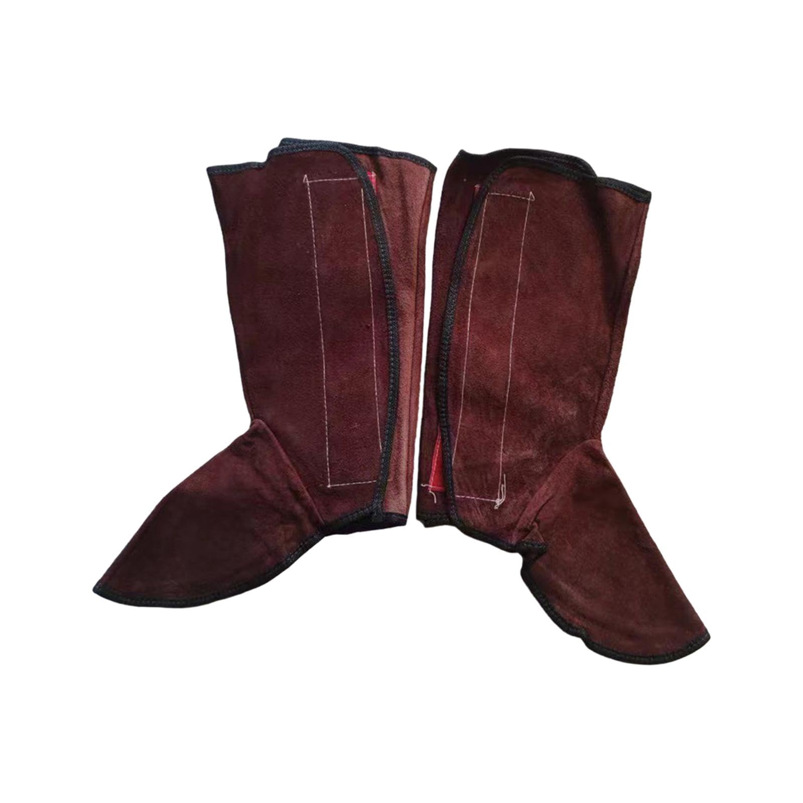 Welding Foot Splatter Boot Covers Length 34cm with Adjustable Strap Splash Proof Leg Feet Protection, Brown