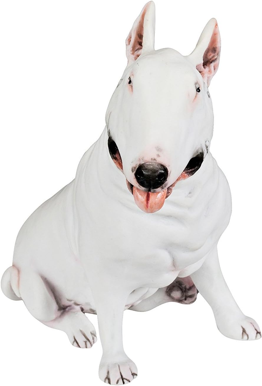 Chapman Sculptures Bull Terrier Hand Painted Solid Statue 5.6” White