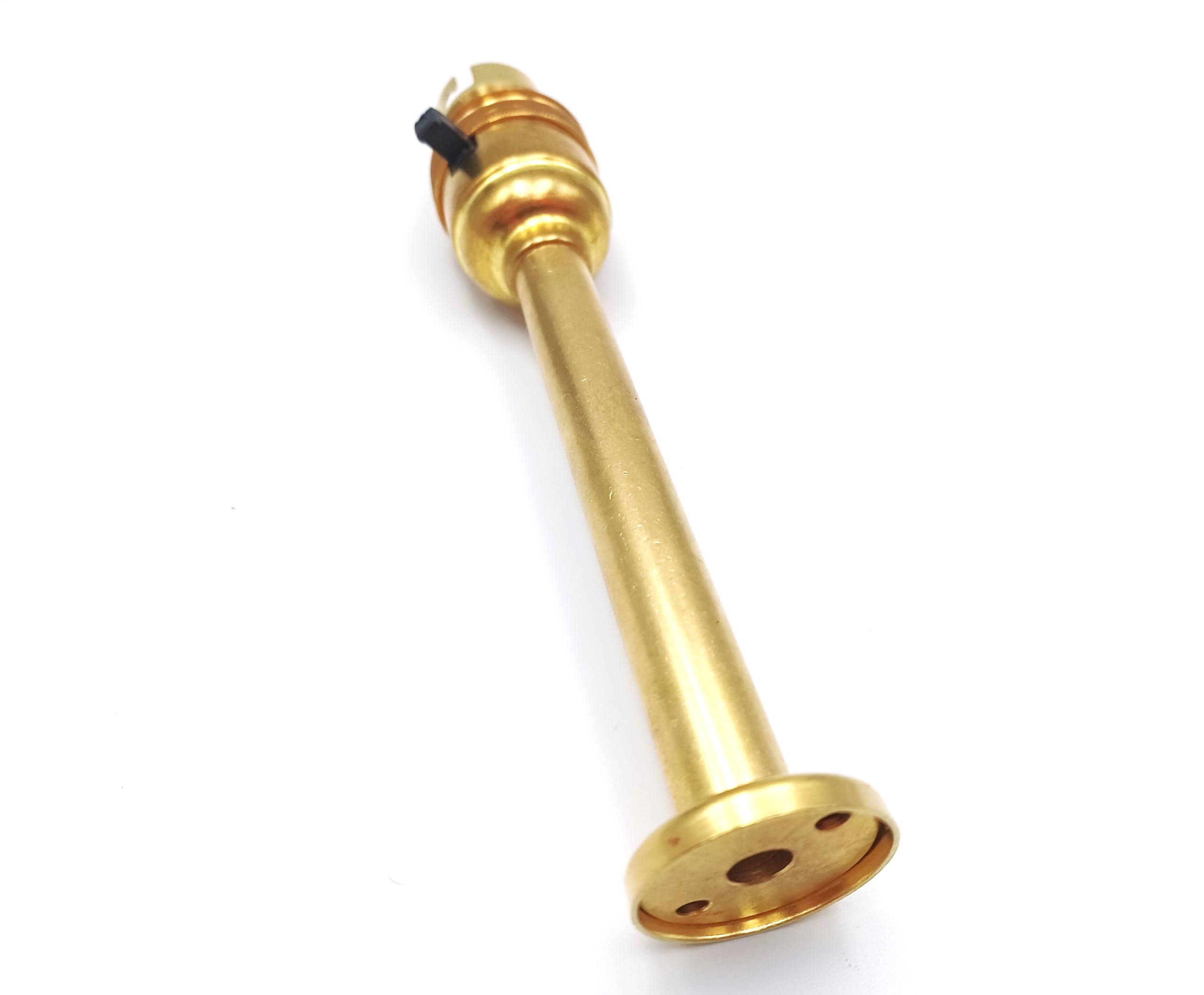 Switched Pedestal Lamp Holder B22 Brass Choice of Height (Extra Large 165mm)
