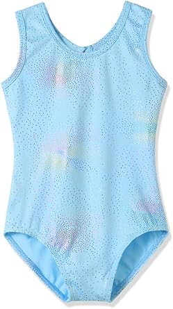 HOZIY Leotards for Girls Ballet Gymnastics Sleeveless Long Sleeve Colorful Sparkles Aqua Blue Pink Purple Solid