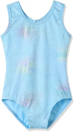 HOZIY Leotards for Girls Ballet Gymnastics Sleeveless Long Sleeve Colorful Sparkles Aqua Blue Pink Purple Solid
