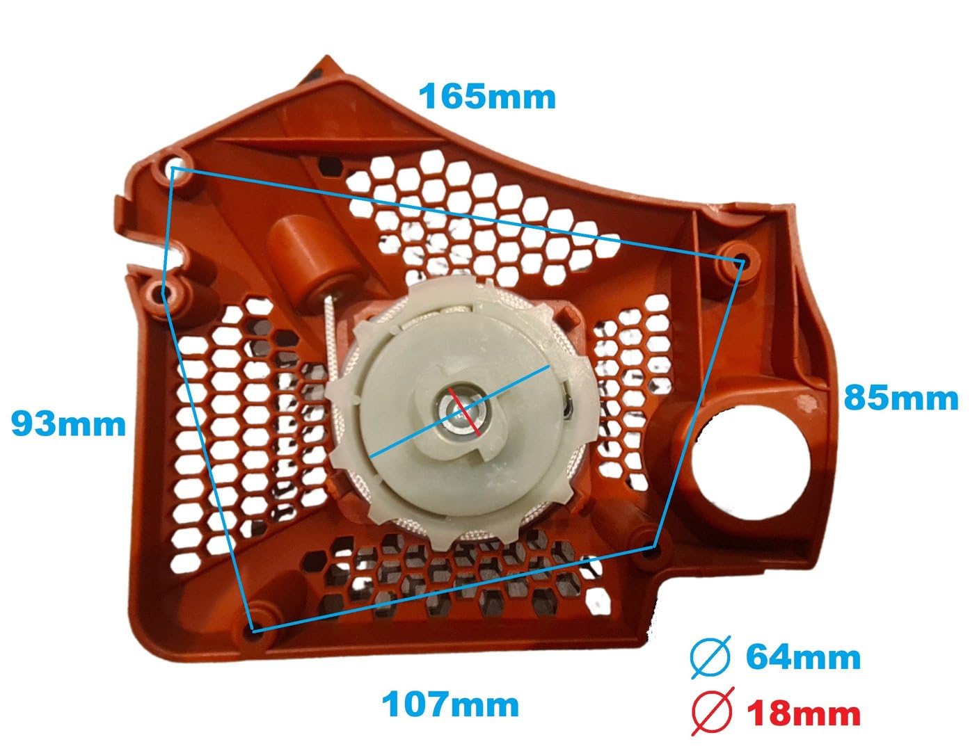 Reserveonderdeel Originele fabrikant Launcher Starter voor 62CC serie kettingzaag CS6150 TT CS 6150 AOSOME FUXTEC VARAN SILEX TIMBERPRO Zie visueel/afmetingen op Foto bijgevoegd vóór bestelling