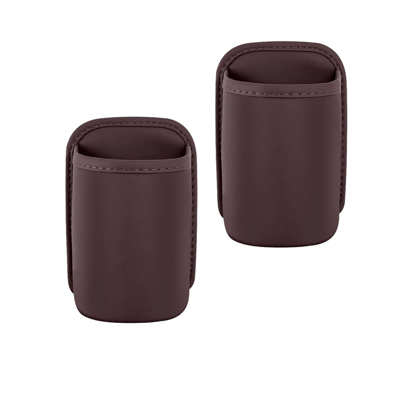 ONEMAJI 2 Pcs Auto Car Cup Holder for BMW 1 Series 1er Serie 1 F21 116i 2012-2015, Multi Functional Drinks Bottle Stand Mount Storage Organizer Box Vehicle Accessories,Brown