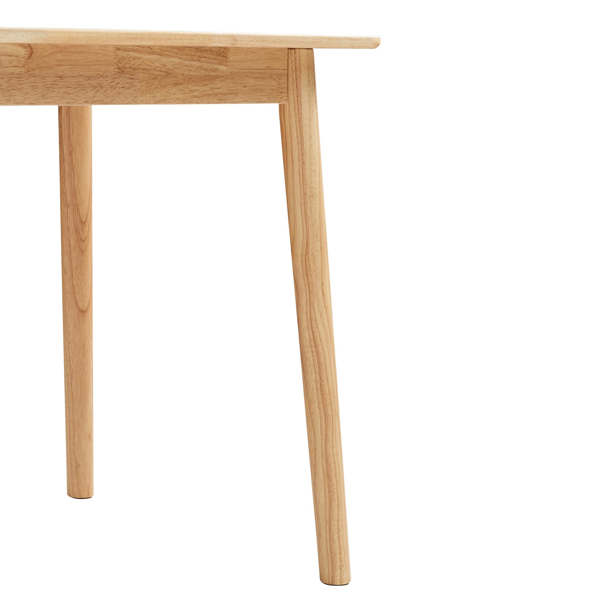 [en.casa] Tavolo da Pranzo con Piano Rettangolare 140x70 cm Tavolo da Cucina in Legno di Hevea con Posti Fino a 6 Persone - color Naturale