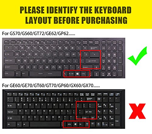 For Msi Gaming Laptop Keyboard Cover For 15.6" Msi Gp65 Gl65 Gf62 Gp62 Gl62M Gt62Vr Gf62Vr Ge63Vr Gs63 Gs63Vr, 17.3 Inch Msi Gs75 Ge75 Gf75 Gl72M Gf72Vr Gv72 Gp72 Gs73 Gs73Vr Gt73Vr Ge72 Keyboard Skin #TOP1