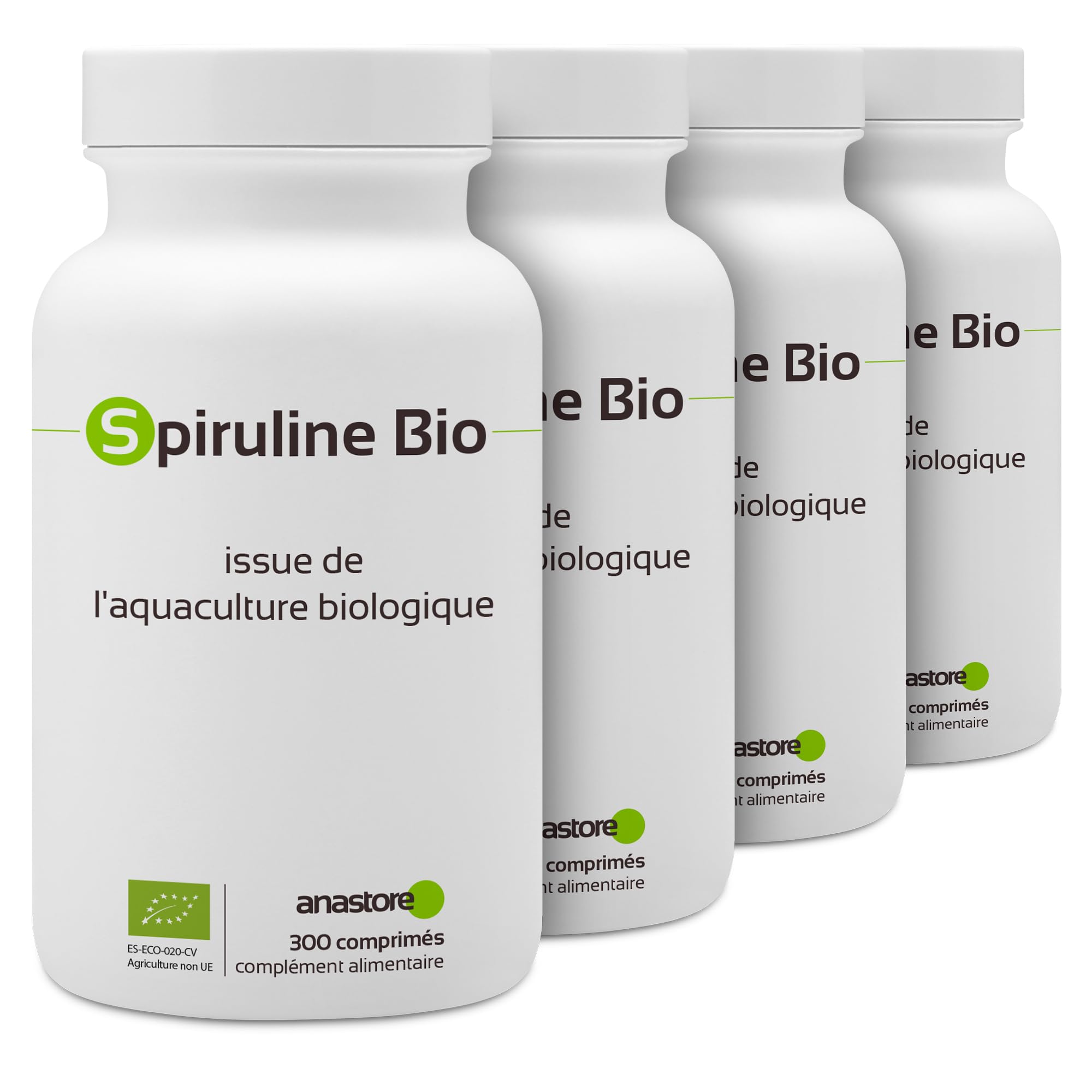SPIRULINE BIO * 500 mg * Le plus puissant des aliments, riche en protéines et en fer, pour retrouver forme et vitalité (1200 comprimés)