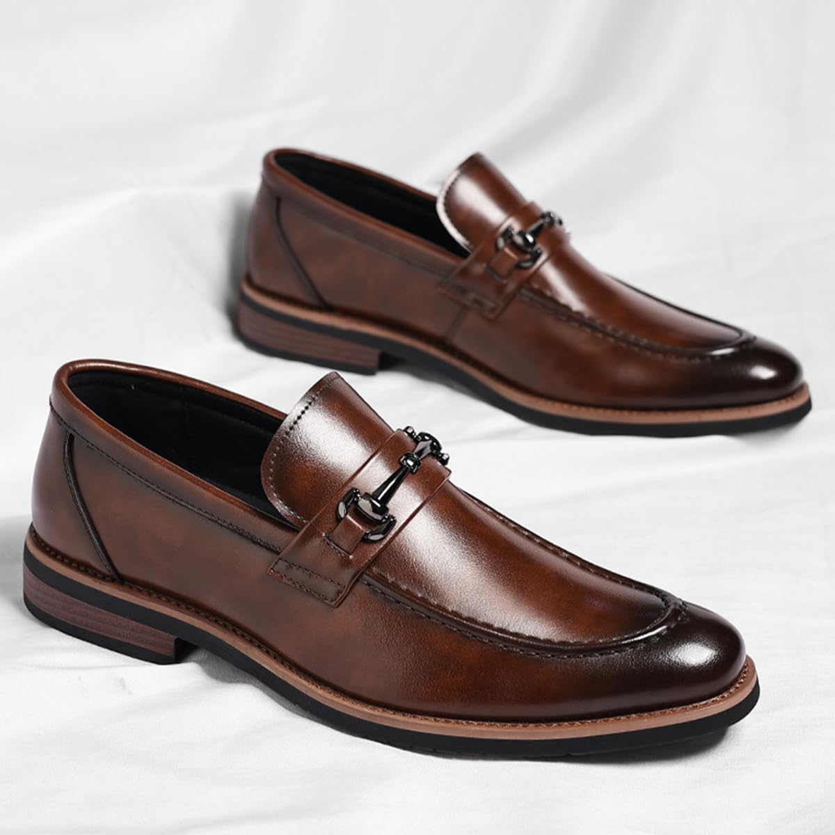Uomo Mocassini Slip-on Classico Scarpe Oxford Eleganti per Business Cerimonie Il Tempo Libero, Eleganti