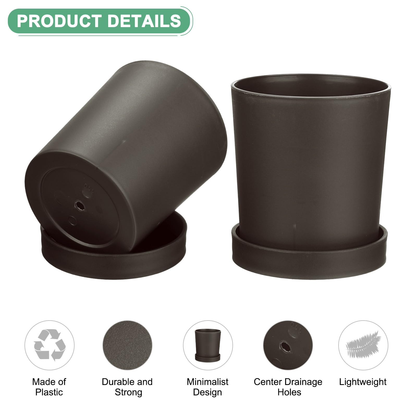 M METERXITY 4-Pack Plant Pots - Image 2