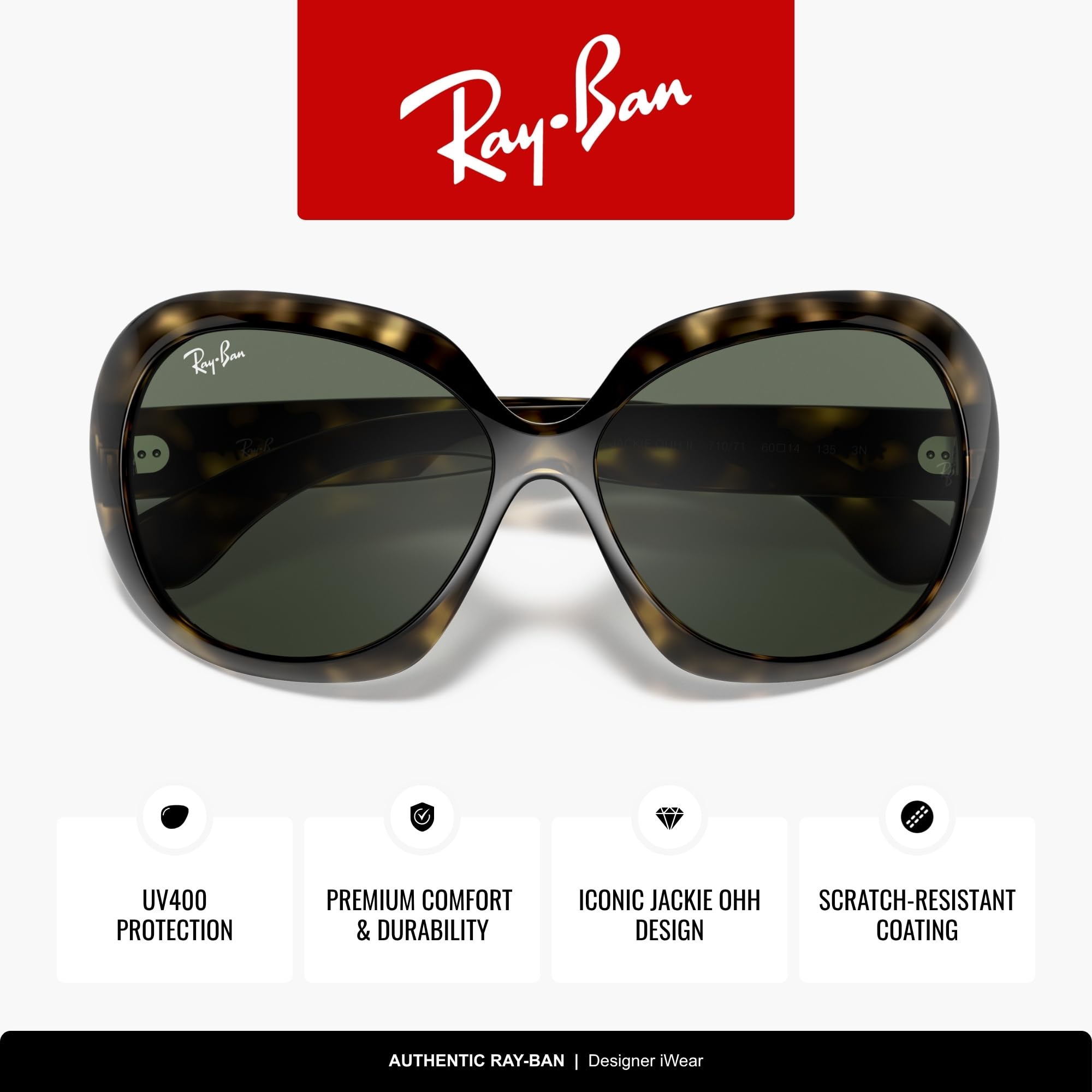 Ray Ban Unisex okulary przeciwsłoneczne Metal De 56