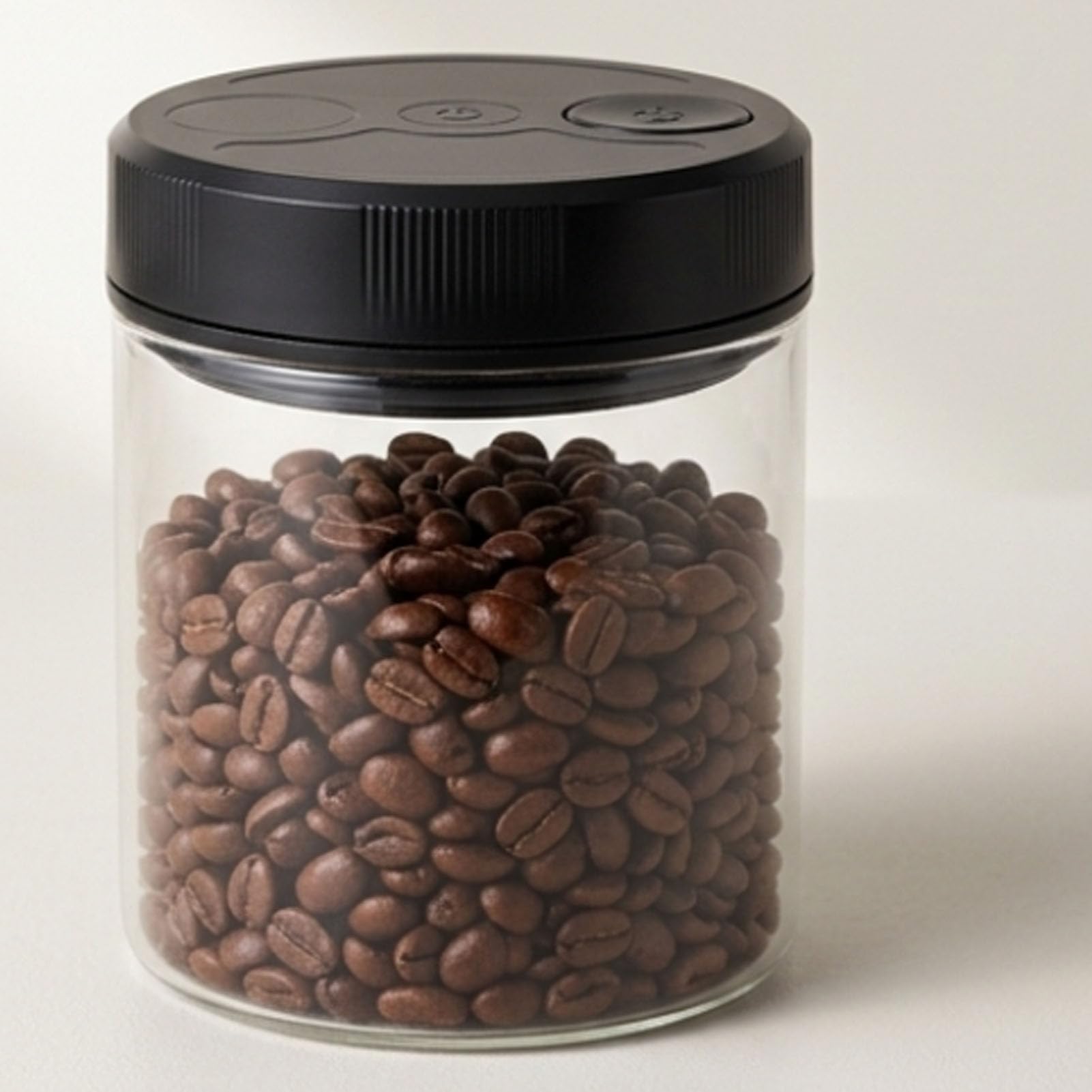 Contenitore Sottovuoto per caffè, Barattolo Automatico in Vetro