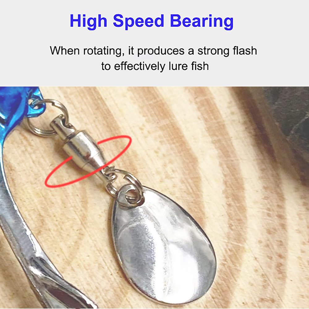 Metalowe łyżki wędkarskie z długim odlewem, zestaw jigów wędkarskich, twarda przynęta do pływania typu Spinner Blade Lures do basu Trout Pike Freshwater i Saltwater