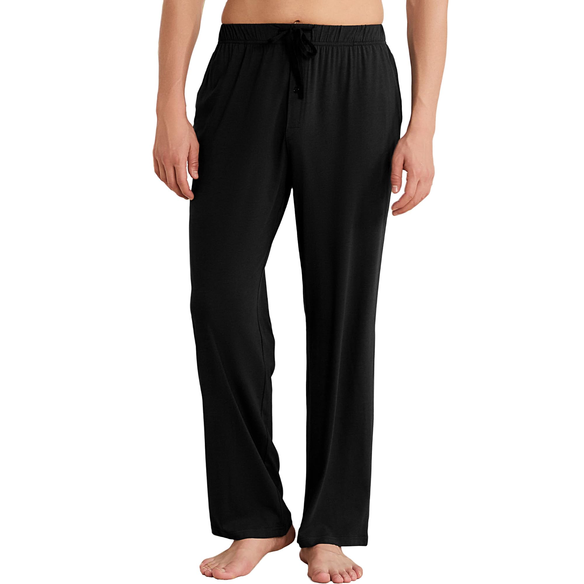 u2skiin Mens Cotton Pajama Pants Soft Lightweight Lounge Sleep Pj Bottoms with Pockets and Button Fly-picture-26