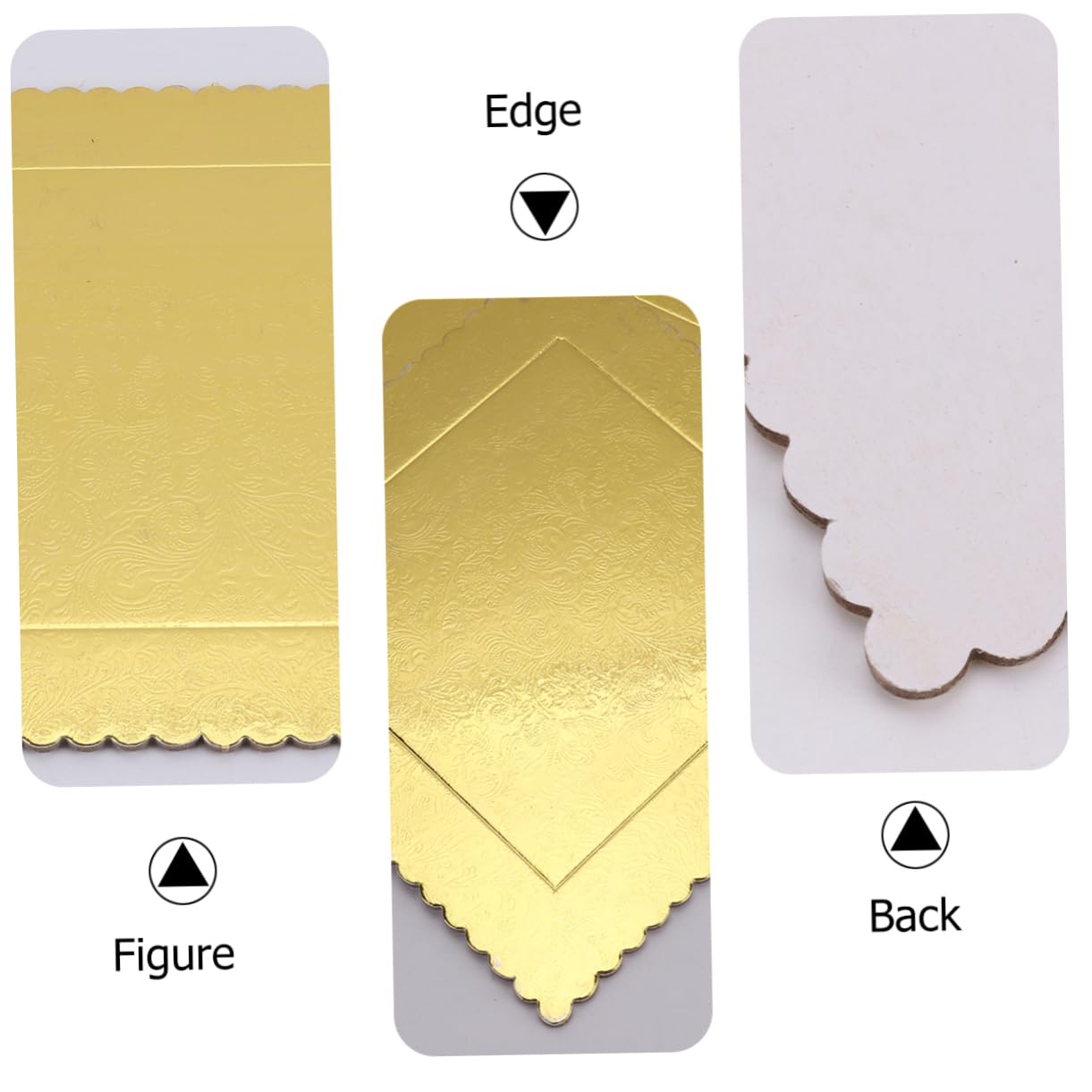 Veemoon 10 Pcs Sturdy Cake Boards Premium Golden Base Tray for Cake Decorating for Weddings Birthdays Bakeries and Parties Food Grade Pads