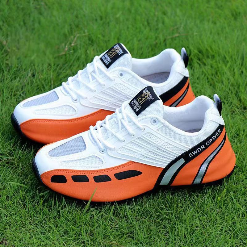Plus Size Comfortable Striped Hiking Shoes for Men - Breathable, Waterproof, Low-top, Lace-up, Outdoor Training, Camping Sneakers for All Seasons2