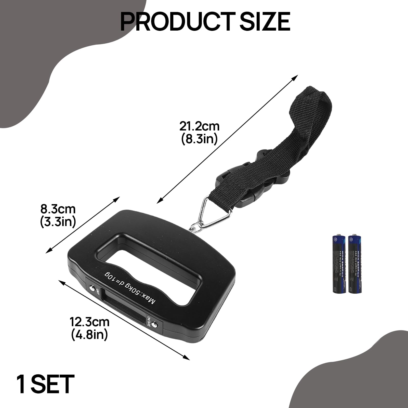 1 Pièce Balance Bagage Voyage pour Pese Bagages de Voyage, Balance Valise Portable avec Écran LCD, Fonction Tare - Pese Électronique - Compact - Parfait pour Tourisme