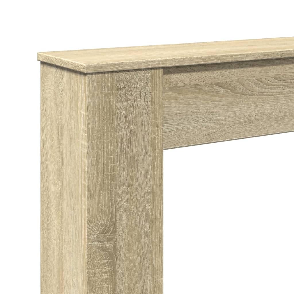 Tidyard Kaminumrandung Kaminkonsole Deko Kaminrahmen Sonoma-Eiche 100x20x100 cm Holzwerkstoff