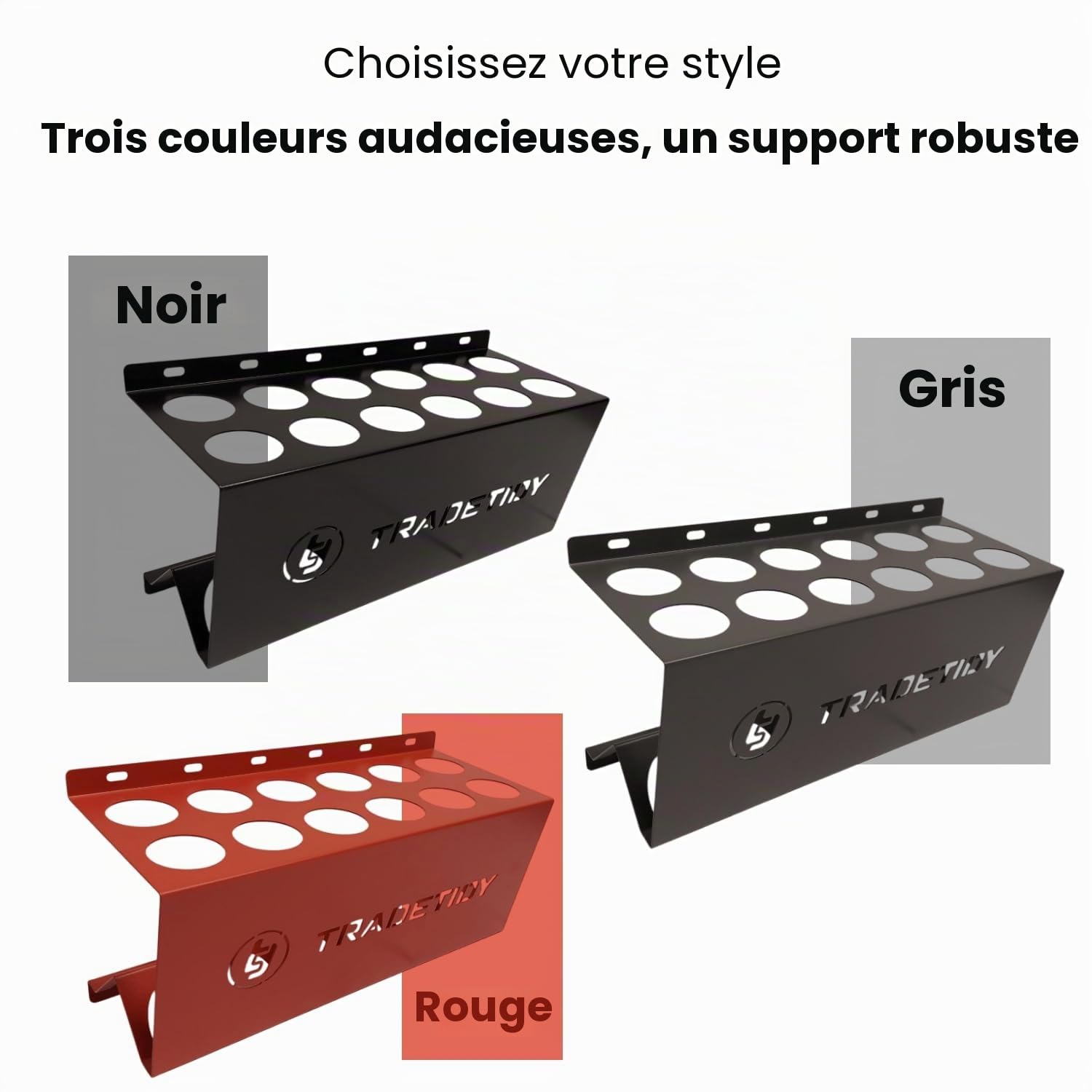 Tradetidy Support de stockage pour mastic silicone/mastic/adhésif, idéal pour camionnettes, garages, ateliers, construction en acier robuste, bords arrondis pour la sécurité, 396 mm (L) x 205 mm (H) x