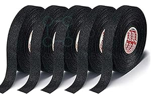 tesa 51026 Black Fuzzy Fleece Interior Wire Loom Harness Tape 19 mm...