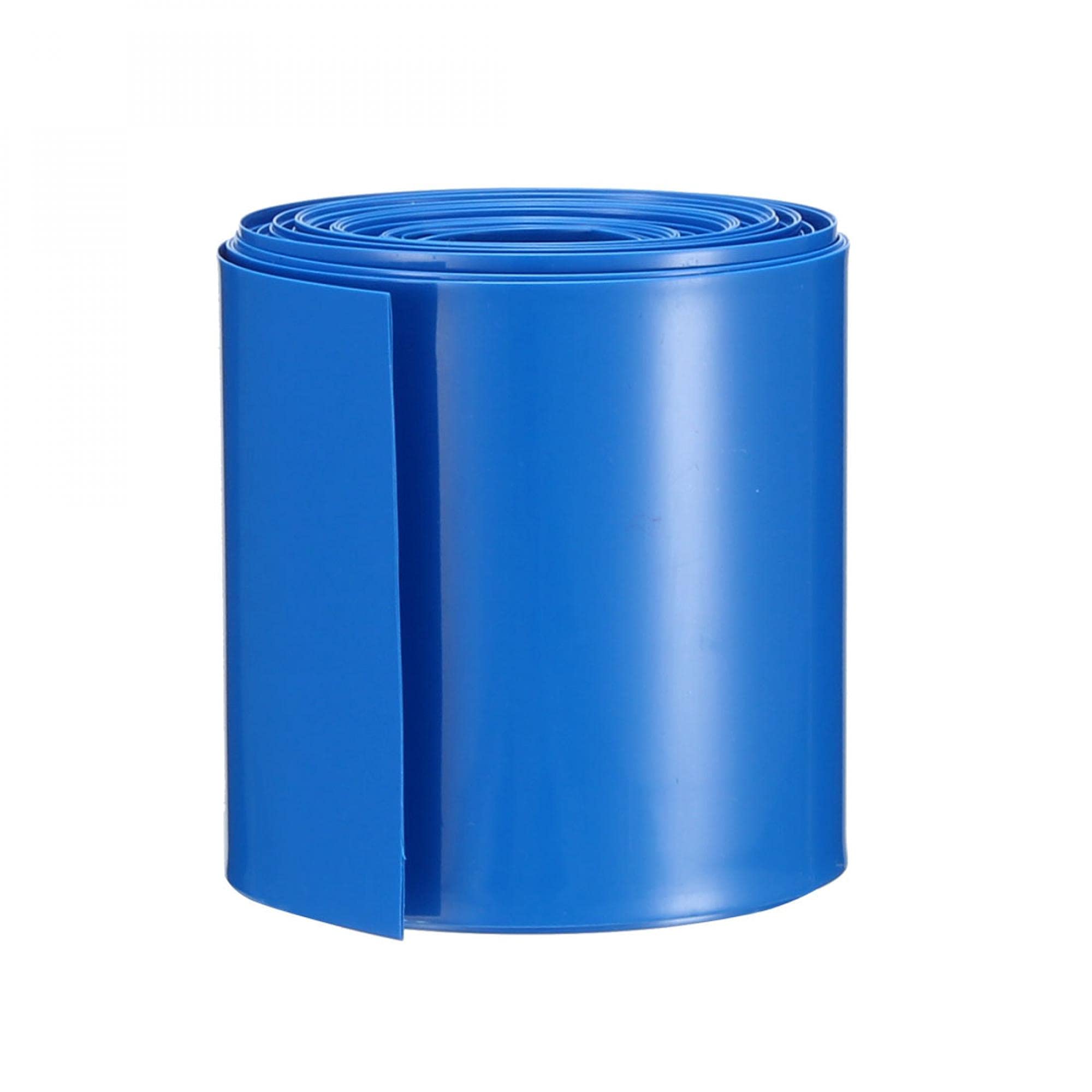 uxcell Battery Wrap PVC Heat Shrink Tubing 50mm Flat Width for 18650 5 Meters Length Blue