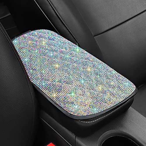 SAVORI Bling Car Armrest Cover Diamond Rhinestone Auto Center Console Cover Protector Arm Rest Cushion Pads Universal Bling Car Accessories for Women Girl Cute Vehicle Interior Decor (AB) SAVORI Bling Car Armrest Cover Diamond Rhinestone Auto Center Console Cover Protector Arm Rest Cushion Pads Universal Bling Car Accessories for Women Girl Cute Vehicle Interior Decor (AB)
