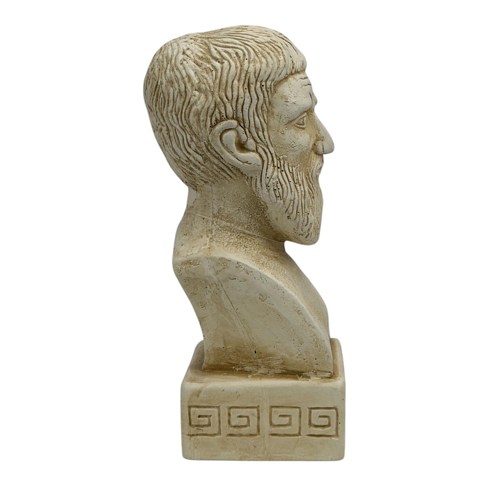 Popiersie Platona - grecki ateński filozof z twardego tynku, ręcznie wykonana klasyczna grecka rzeźba artystyczna, 19 cm