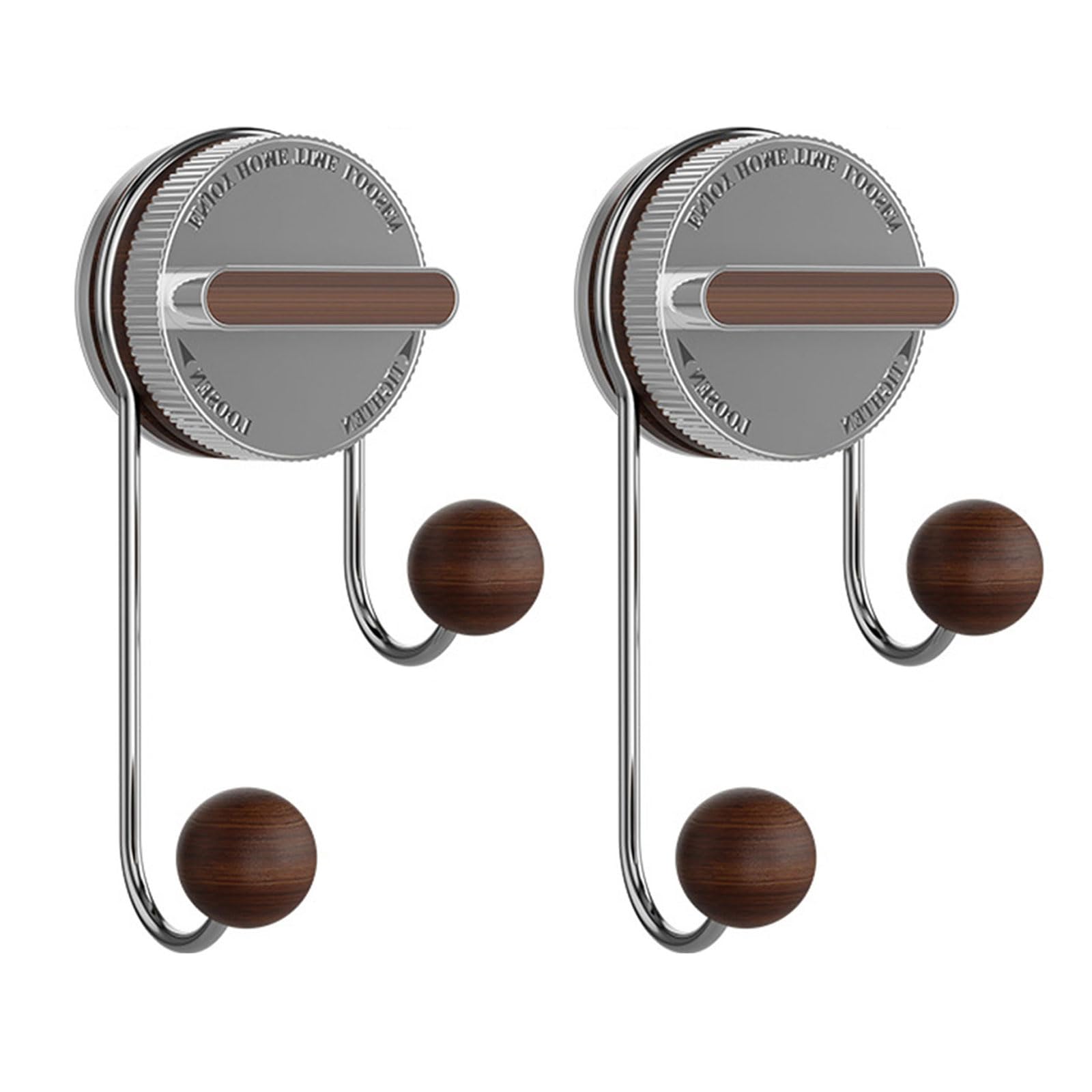 NVOQILIN Rustproof Suction Cup Hooks Duals Spherical Designs Stainless Steel Coat Clothes Hanger for Smooth Surfaces Damage Frees Wall Hooks