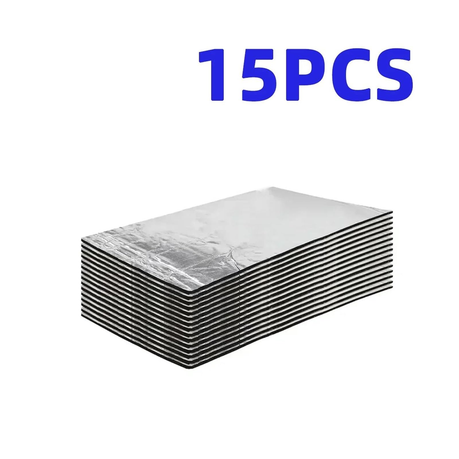 Revestimiento Insonorizante 15 láminas de aislamiento acústico para coche, aislante térmico, para furgonetas, capó y(15PCS(9mm))