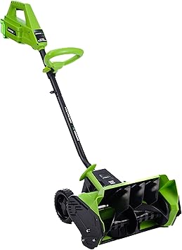 Earthwise SN74016 40-Volt Cordless Electric Snow Shovel, Brushless Motor, 16-Inch width, 300lbs/Minute Battery and Charger Included