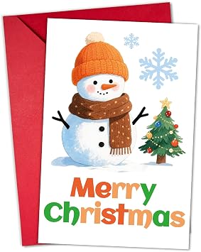 Merry Christmas Greeting Cards for Women Men Happy Holiday Greeting Cards Unique Xmas Decorations Card for Him,Dad, Mom, Brother, Sister