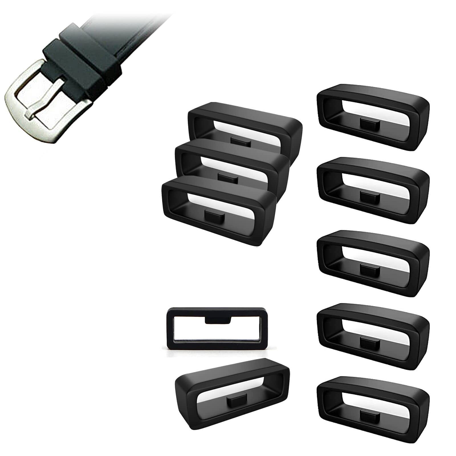 Silicone Watch Strap Loop 24 mm, Replacement Watch Band Loop Garmin Band Loop Holder Loops for Watch Strap Smartwatches Keeper Garmin Clasp Ring Rubber, Watch Fastener Rings 24mm